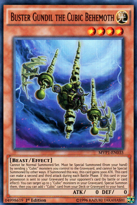 Buster Gundil the Cubic Behemoth [MVP1-EN035] Ultra Rare - PCA Designer Toys