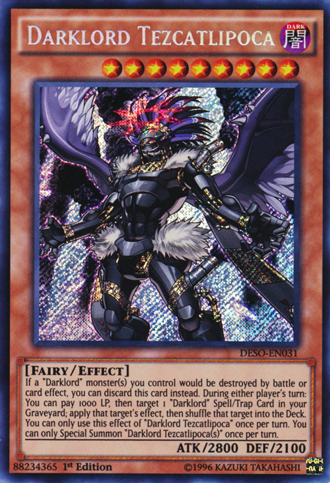 Darklord Tezcatlipoca [DESO-EN031] Secret Rare - PCA Designer Toys
