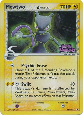Mewtwo (24/110) (Delta Species) (Stamped) [EX: Holon Phantoms] - PCA Designer Toys