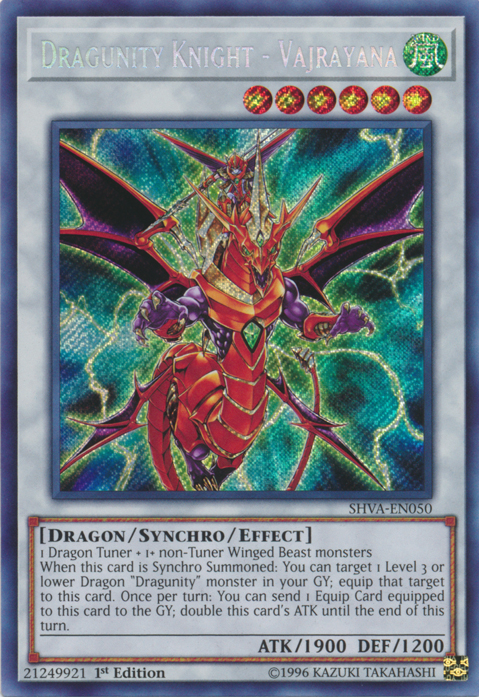 Dragunity Knight - Vajrayana [SHVA-EN050] Secret Rare - PCA Designer Toys