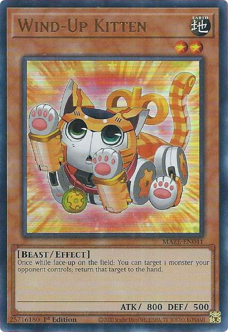 Wind-Up Kitten [MAZE-EN041] Ultra Rare - PCA Designer Toys