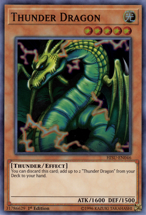Thunder Dragon [HISU-EN046] Super Rare - PCA Designer Toys