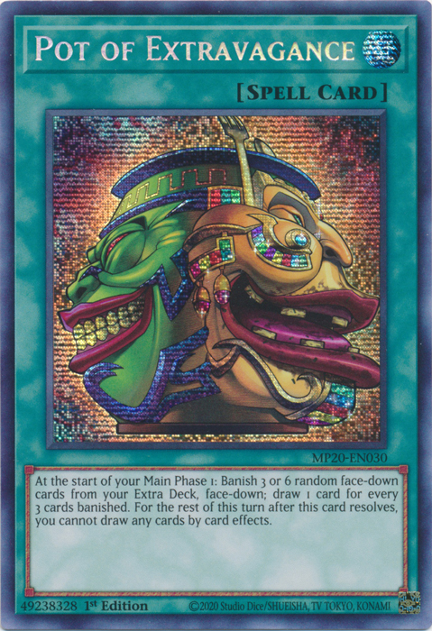 Pot of Extravagance [MP20-EN030] Prismatic Secret Rare - PCA Designer Toys