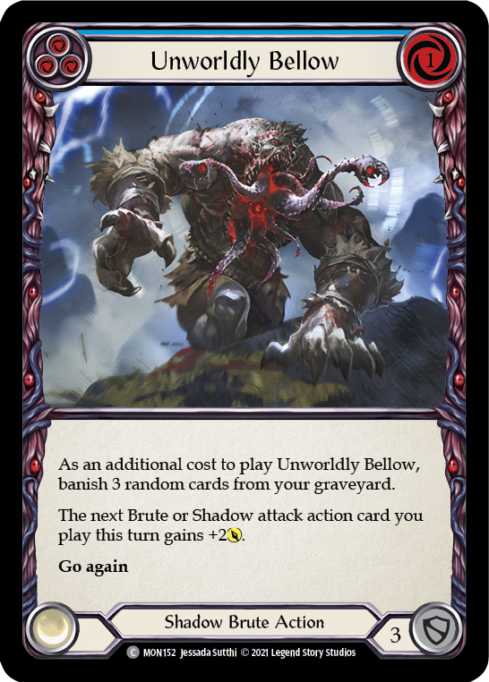 Unworldly Bellow (Blue) [MON152-RF] (Monarch)  1st Edition Rainbow Foil - PCA Designer Toys