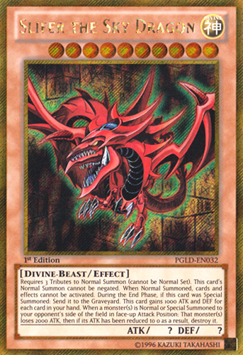Slifer the Sky Dragon [PGLD-EN032] Gold Secret Rare - PCA Designer Toys