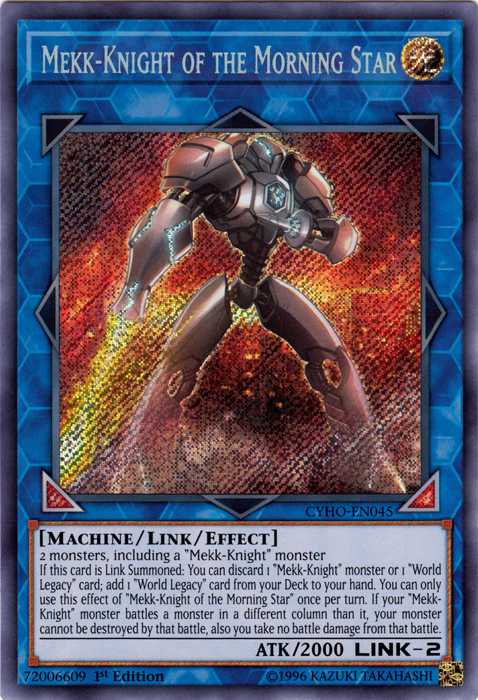 Mekk-Knight of the Morning Star [CYHO-EN045] Secret Rare - PCA Designer Toys