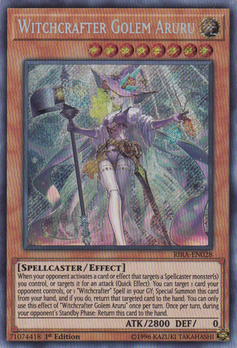 Witchcrafter Golem Aruru [RIRA-EN028] Secret Rare - PCA Designer Toys