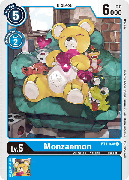 Monzaemon [BT1-038] (Tournament Pack) [Release Special Booster Ver.1.0 Promos] - PCA Designer Toys