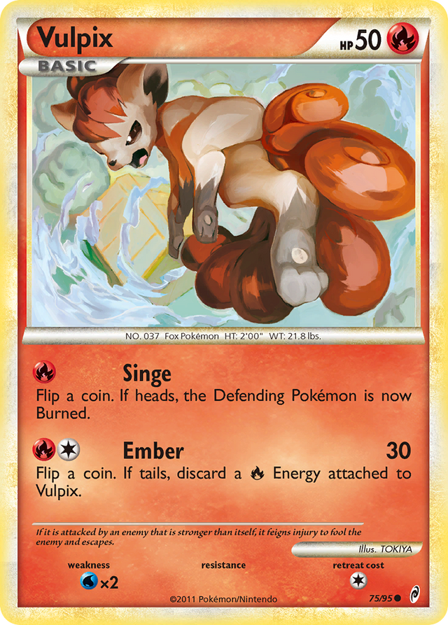 Vulpix (75/95) [HeartGold & SoulSilver: Call of Legends] - PCA Designer Toys