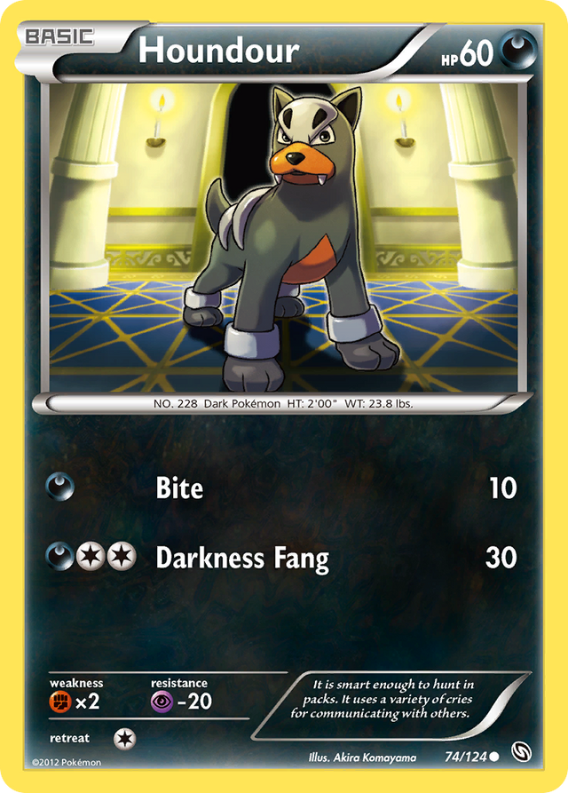 Houndour (74/124) [Black & White: Dragons Exalted] - PCA Designer Toys
