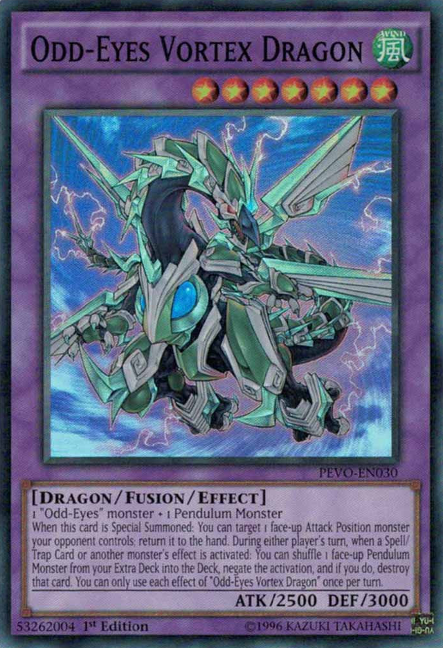Odd-Eyes Vortex Dragon [PEVO-EN030] Super Rare - PCA Designer Toys