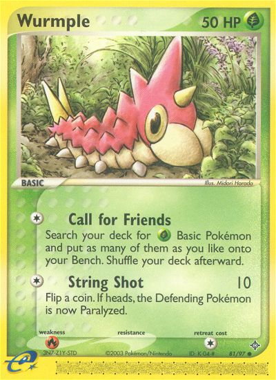 Wurmple (81/97) [EX: Dragon] - PCA Designer Toys