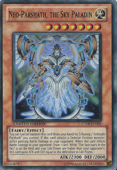 Neo-Parshath, The Sky Paladin [CT08-EN009] Super Rare - PCA Designer Toys