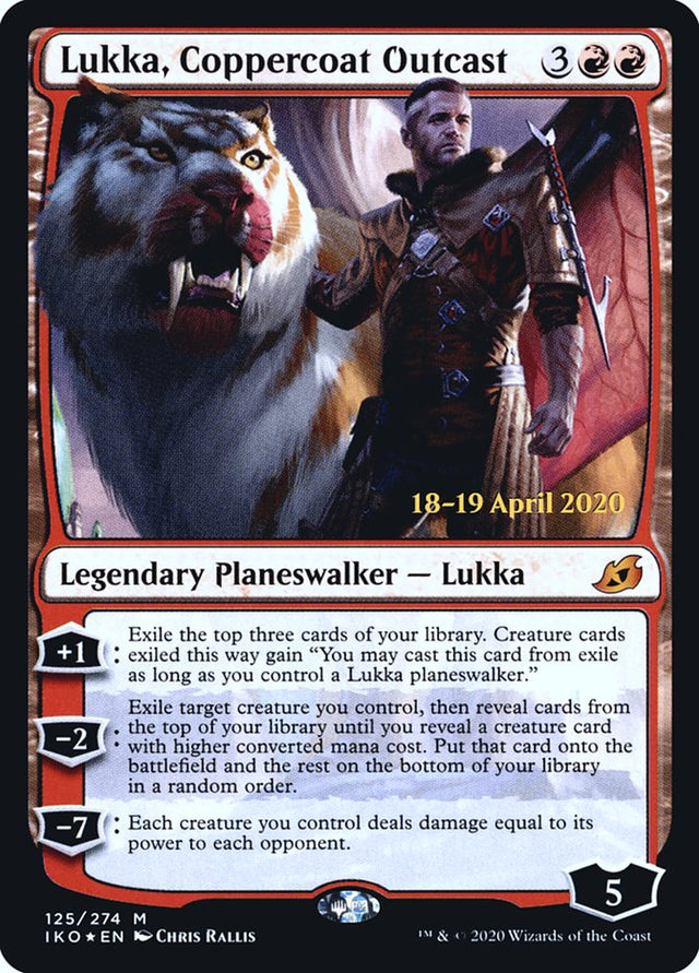 Lukka, Coppercoat Outcast [Ikoria: Lair of Behemoths Prerelease Promos] - PCA Designer Toys
