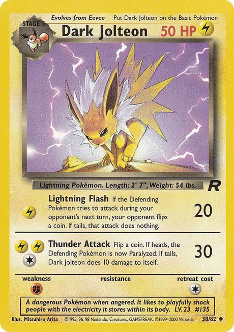 Dark Jolteon (38/82) [Team Rocket Unlimited] - PCA Designer Toys