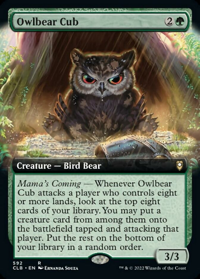 Owlbear Cub (Extended Art) [Commander Legends: Battle for Baldur's Gate]