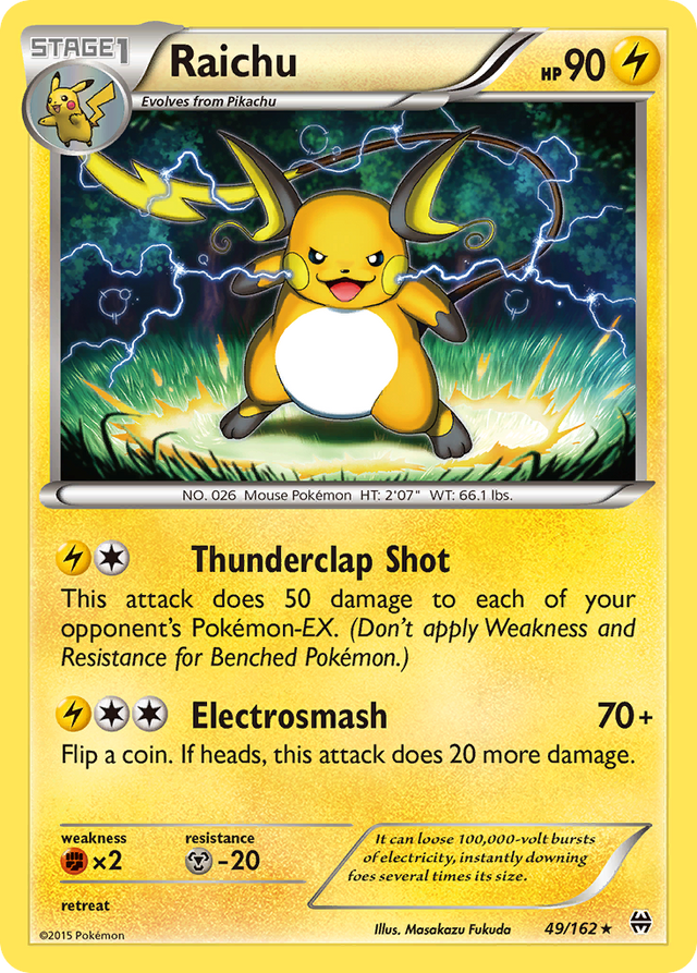 Raichu (49/162) [XY: BREAKthrough] - PCA Designer Toys