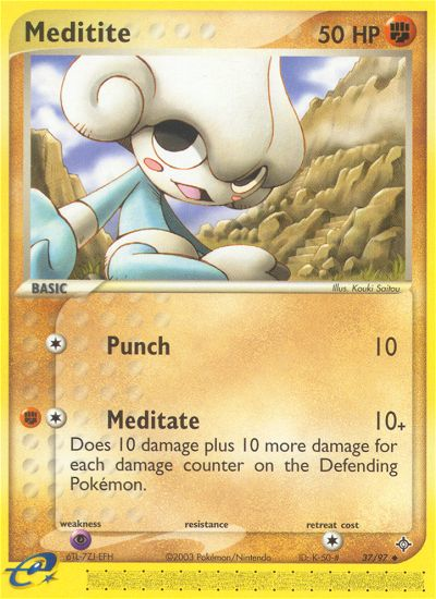 Meditite (37/97) [EX: Dragon] - PCA Designer Toys
