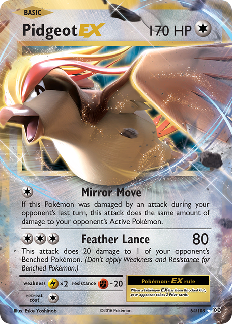 Pidgeot EX (64/108) [XY: Evolutions] - PCA Designer Toys