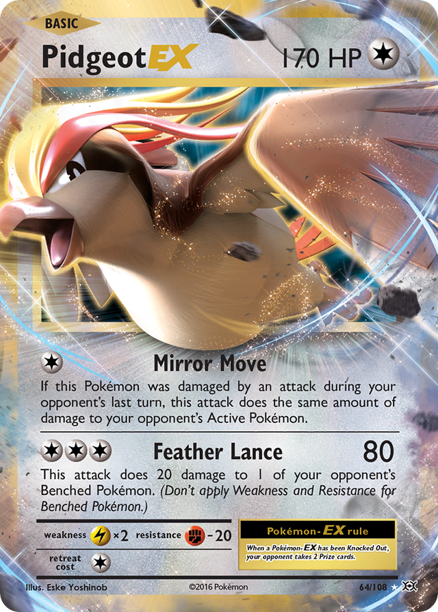 Pidgeot EX (64/108) [XY: Evolutions] - PCA Designer Toys