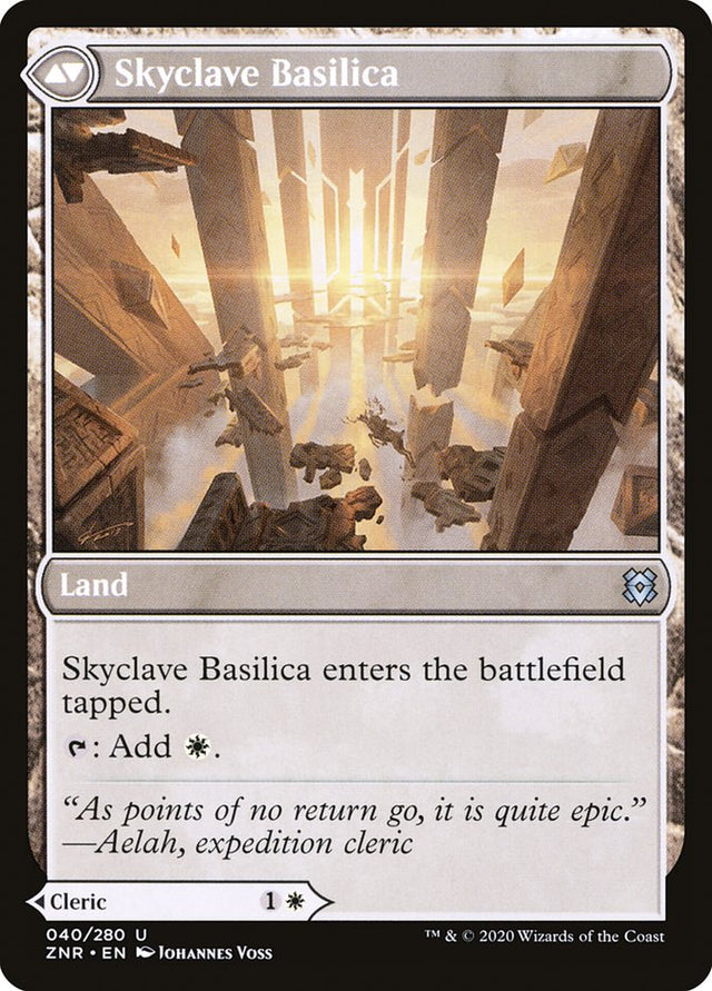 Skyclave Cleric // Skyclave Basilica [Zendikar Rising] - PCA Designer Toys