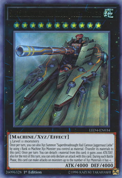 Superdreadnought Rail Cannon Juggernaut Liebe [LED4-EN034] Ultra Rare - PCA Designer Toys