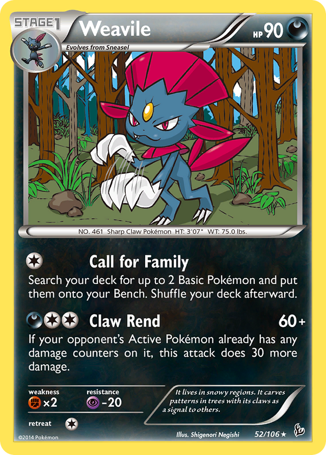 Weavile (52/106) [XY: Flashfire] - PCA Designer Toys