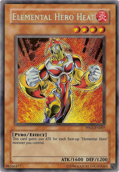 Elemental HERO Heat [PP02-EN007] Secret Rare - PCA Designer Toys