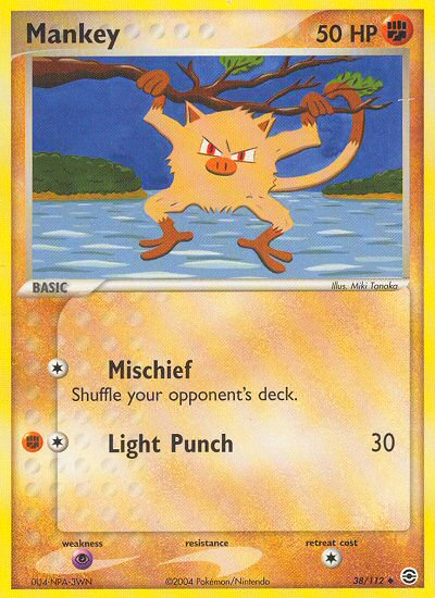 Mankey (38/112) [EX: FireRed & LeafGreen] - PCA Designer Toys