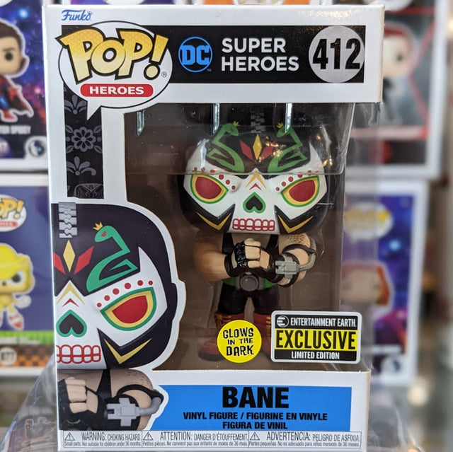 Dia de los DC Bane GITD Pop! - PCA Designer Toys