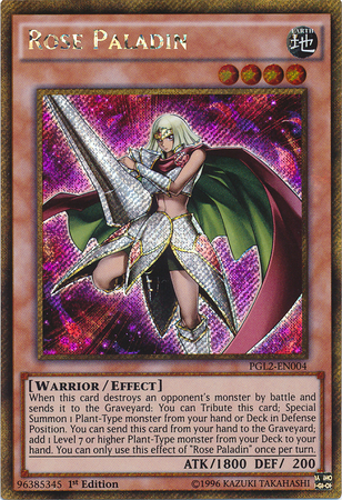 Rose Paladin [PGL2-EN004] Gold Secret Rare - PCA Designer Toys