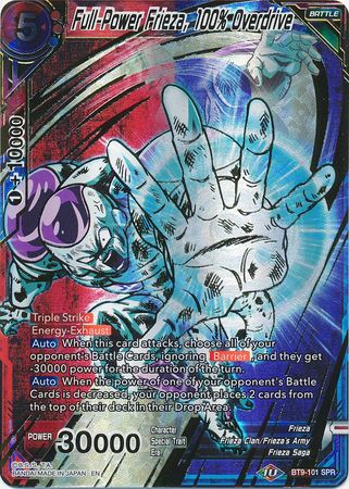 Full-Power Frieza, 100-Percent Overdrive (SPR) (BT9-101) [Universal Onslaught] - PCA Designer Toys