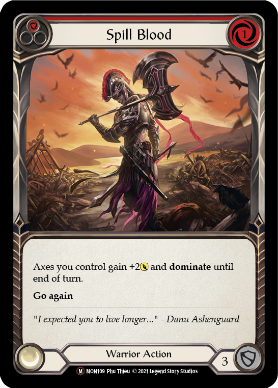 Spill Blood [U-MON109-RF] (Monarch Unlimited)  Unlimited Rainbow Foil - PCA Designer Toys