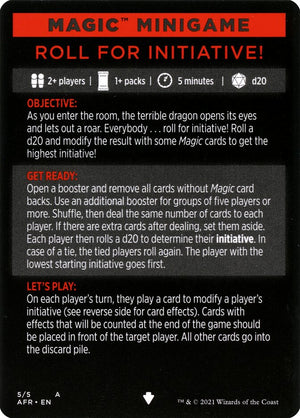Roll for Initiative (Magic Minigame) [Dungeons & Dragons: Adventures in the Forgotten Realms Minigame]