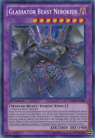 Gladiator Beast Nerokius [PRIO-EN086] Secret Rare - PCA Designer Toys