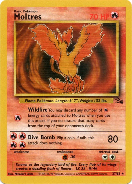 Moltres (27/62) [Fossil Unlimited] - PCA Designer Toys