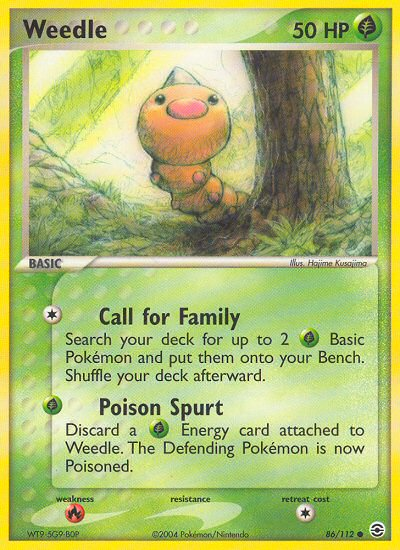 Weedle (86/112) [EX: FireRed & LeafGreen] - PCA Designer Toys