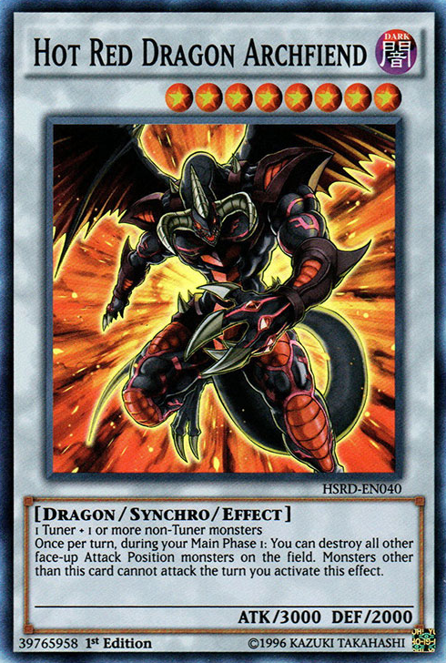 Hot Red Dragon Archfiend [HSRD-EN040] Super Rare - PCA Designer Toys