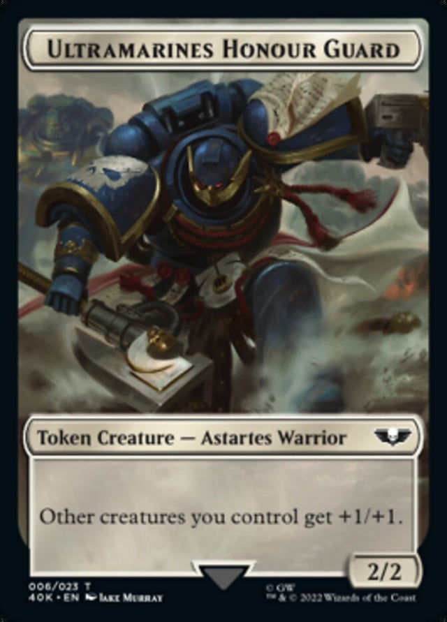 Soldier (003) // Ultramarines Honour Guard Double-sided Token (Surge Foil) [Universes Beyond: Warhammer 40,000 Tokens]