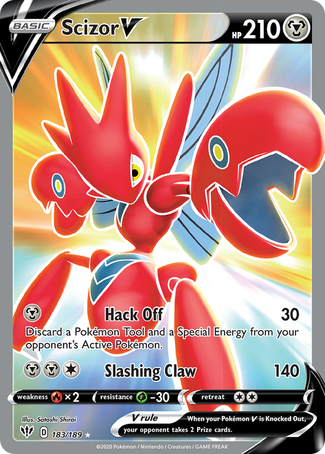 Scizor V (183/189) [Sword & Shield: Darkness Ablaze] - PCA Designer Toys
