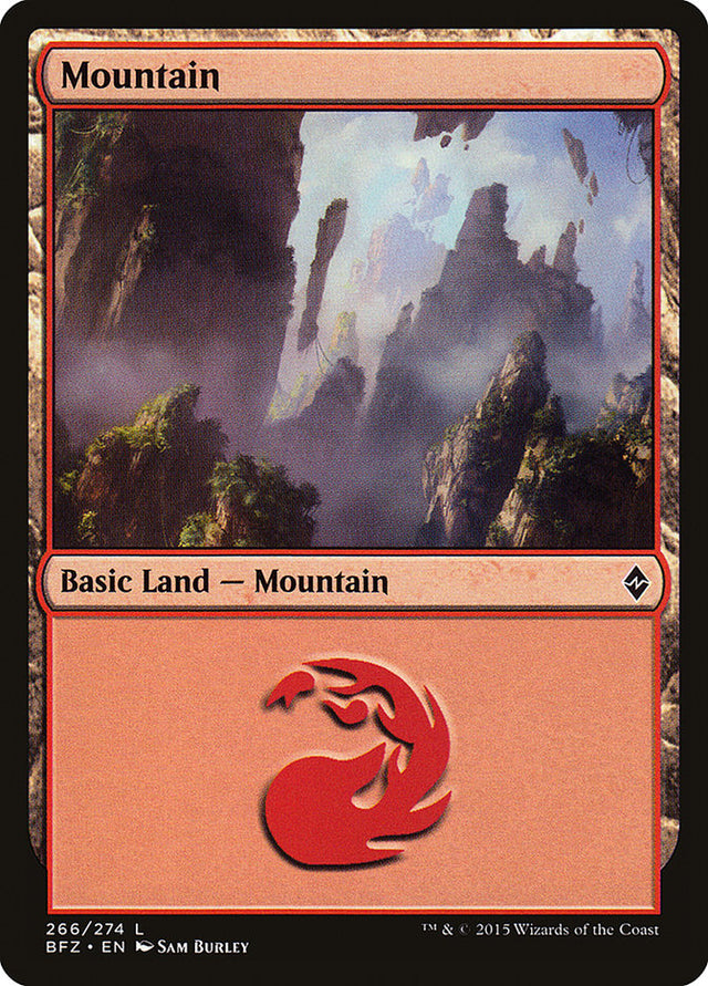 Mountain (266a) [Battle for Zendikar] - PCA Designer Toys