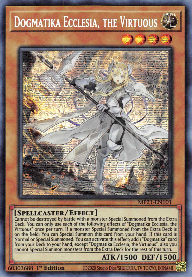 Dogmatika Ecclesia, the Virtuous [MP21-EN101] Prismatic Secret Rare - PCA Designer Toys