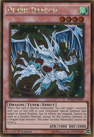 Debris Dragon [PGL2-EN031] Gold Rare - PCA Designer Toys