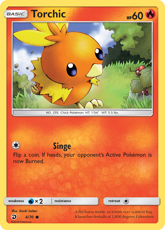 Torchic (4/70) [Sun & Moon: Dragon Majesty] - PCA Designer Toys