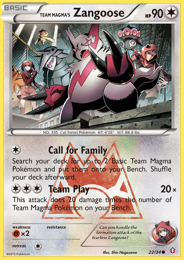 Team Magma's Zangoose (22/34) [XY: Double Crisis] - PCA Designer Toys