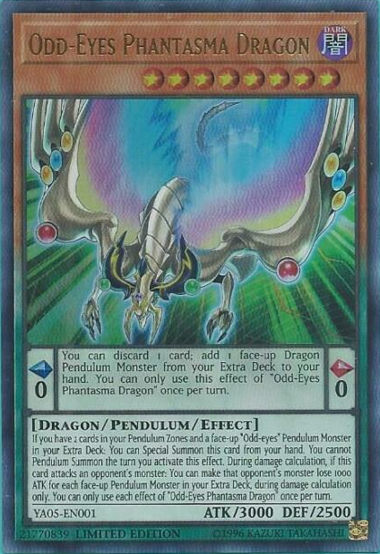 Odd-Eyes Phantasma Dragon [YA05-EN001] Ultra Rare - PCA Designer Toys