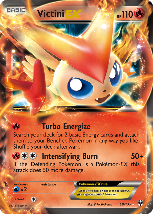 Victini EX (18/135) [Black & White: Plasma Storm] - PCA Designer Toys