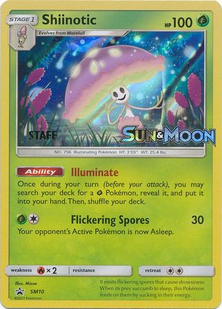 Shiinotic (SM10) (Staff Prerelease Promo) [Sun & Moon: Black Star Promos] - PCA Designer Toys