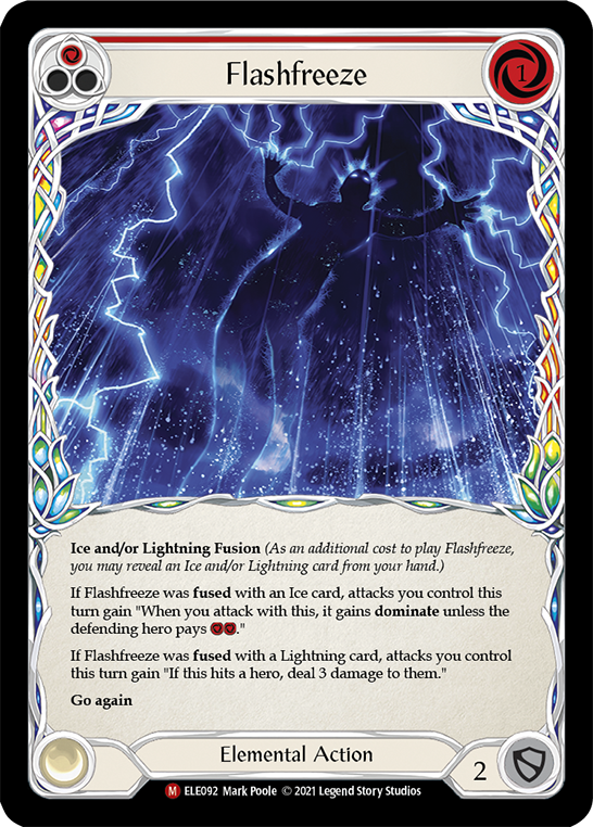 Flashfreeze [ELE092] (Tales of Aria)  1st Edition Rainbow Foil - PCA Designer Toys