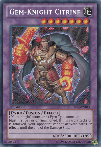 Gem-Knight Citrine [HA06-EN019] Secret Rare - PCA Designer Toys